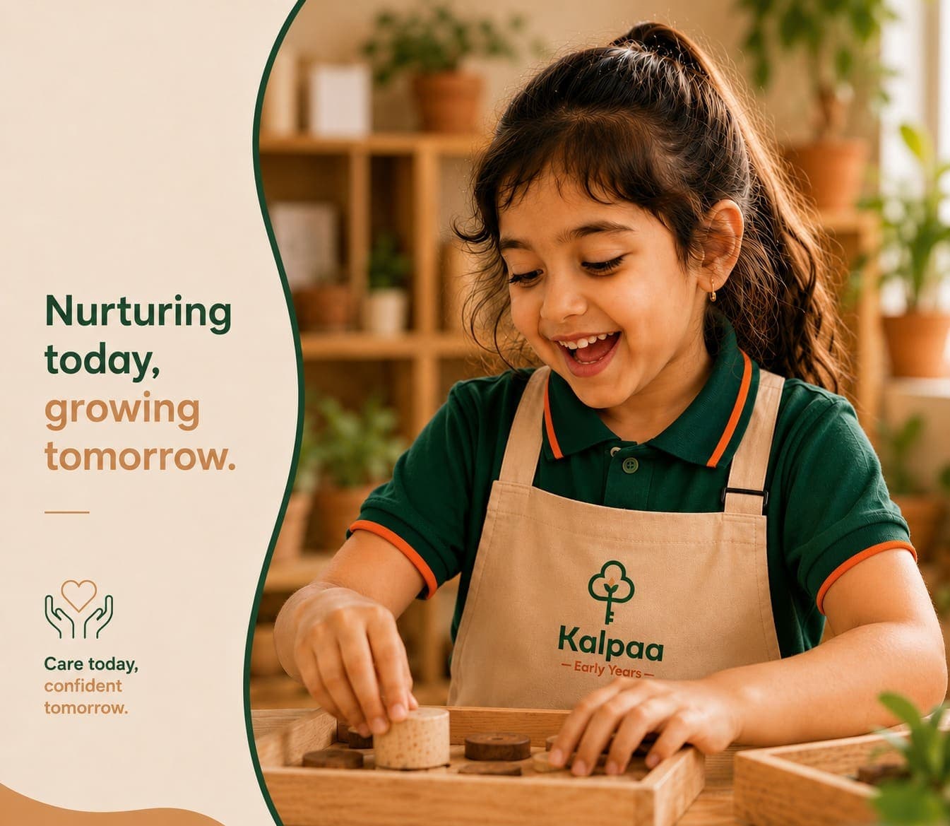 A child at work at her classroom table